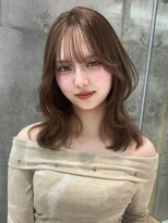 ロンドメリア 天神大名店(Lond Melia)&nbsp;小顔に見せるミディアムヘア/韓国ヘア/ダブルカラー