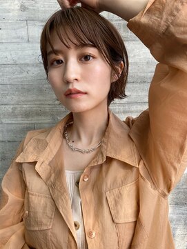 トリッカ 銀座(tricca) ベージュカラー/ボブ/顔まわりレイヤー/前髪/イメチェン