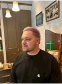 【BarBerBROS】ブリーチ　ハイトーンピンク　ベリーショート