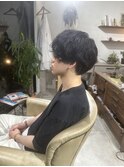 ラウンドマッシュ×シャドウパーマ