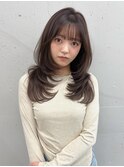 レイヤーカット/ハイレイヤー/ハッシュカット/透明感カラー