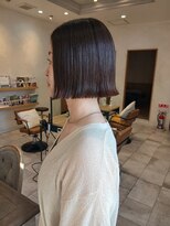 ラボヌールヘアーグレース 門前仲町店(La Bonheur hair grace)&nbsp;【grace三瓶】大人ミニボブ/透け感ブラウン