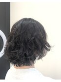 ショートボブ×パーマ