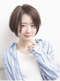 ミストバング グレーベージュ エギョモリ ショートマッシュ