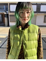 ヨロヘアー(YOLO hair)&nbsp;グリーン×ハイライト