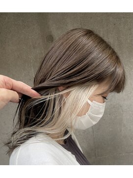 ゼンコー 国分寺(ZENKO) 【デザインカラー】インナーカラー×ホワイトブロンド