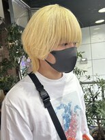 ヘアーアンドメイク ビス(HAIR&MAKE bis) メンズ人気ハイトーンブロンドカラー【立川/沙久楽】