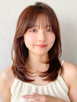 キリ 表参道(kyli) #小顔くびれヘアアプリコットオレンジハイライトカラー