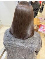 美容室 フラット(FLAT)&nbsp;髪質改善カラー【ブリーチ無しプラチナベージュ】