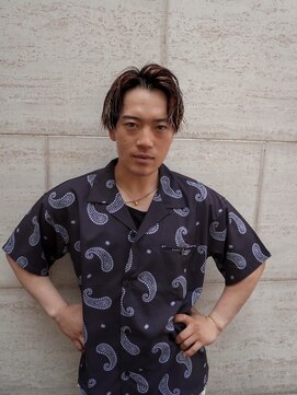 メンズグルーミングナンバーナイン(MEN'S GROOMING NUMBER NINE) センターパート色気スタイル/メンズカラー/メンズパーマ