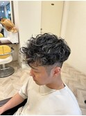 ショートパーマ/ツーブロック