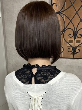 ルノン フィージュ(LUNON fieju) イメチェンヘアスタイルホワイトブロンド外ハネボブ美髪のススメ