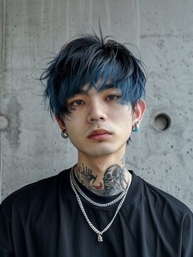 イル(iLe.) ブリーチ/スペインカール/スパイキーショート/ブルーブラック