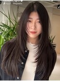 韓国ヘアーハッシュカットレイヤーカットハイライトカラー