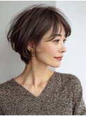 ミセスショート×白髪ぼかしカラー３０代４０代５０代６０代