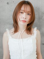 ニューヨークニューヨーク ピオレ姫路店(NYNY)&nbsp;顔まわりレイヤー×くびれミディ×オレンジカラー