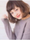 【ALLURE】カールAラインボブ×ミントベージュ