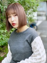 ローハ(Lowha)&nbsp;原宿/表参道/切りっぱなし/ボブ/20代/30代/透明感ベージュ