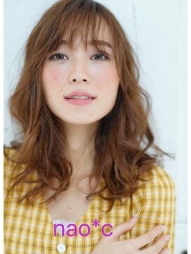 ナオシ トレス 富雄店(nao*c tres) 【富雄nao*c tres】ミルクティーベージュカラーのロングスタイル