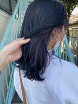 ホワイト(WHITE HAIR@NICOLA)&nbsp;インナーカラー×ブルーバイオレット