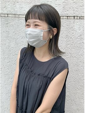 エムクランメイクス 原宿 表参道(m.clan MAKE'S) ボブロブヘアカーキグレージュオリーブベージュ大人かわいい小顔