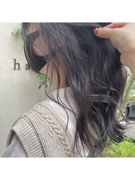 カルムヘア(Calm hair) ブルーブラック×グレージュ