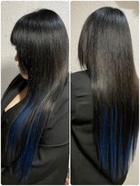 ディー エメ(D-aimer-) 黒髪×インナーカラーエクステのブルー