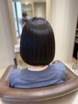 ヘアサロンアンドヘアメイクディー(hair salon hair make D) 仙台D　ワンレングス×丸みボブ×髪質改善サラツヤストレート