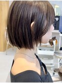 【修】20代30代40代◎透明感カラー×韓国切りぱなしボブ