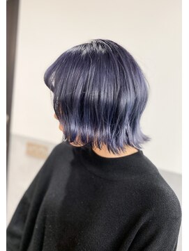 エイト 池袋店(EIGHT ikebukuro) 【EIGHT 池袋】ケアブリーチ×ラベンダー×ネイビーブルー