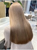 ミルクティーピンクベージュカラーハイトーンダブルカラー原宿