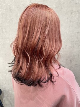 リースリー(Re.3 connecting beauty) 裾カラー☆ペールピンク×ブラック