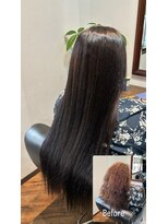 オルブライト(Albright)&nbsp;低ダメージ弱酸性縮毛矯正Beforeafter