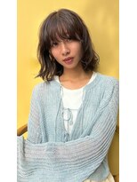 スリーヌーン(THREE noon)&nbsp;ウェーブミディアムパーマ×デジタルパーマ 20代30代40代