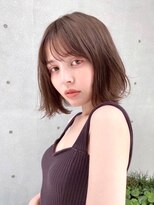 サイン 表参道(SIGN)&nbsp;韓国ヘアグレージュカラーブリーチ無し髪質改善イヤリングカラー