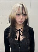 14821ブリーチ＆ダブルカラーニュアンス金髪ホワイトブロンド