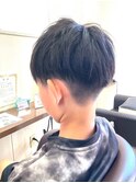 キッズカット 黒髪ショート 刈り上げマッシュショート