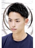 大人メンズツーブロック刈り上げビジネスショート