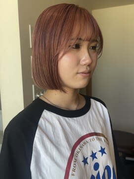 メゾンシアー(Maison Sheer) ピンクベージュ/ぱつっとボブ