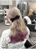 【冬におすすめホワイトミルクティー×裾ピンク】SAKI