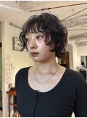 マレットヘア/ショートマレット/くるくるパーマ