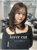 韓国風前髪カット◎2wayバング小顔見せ暗髪レイヤーカット