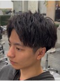 men's/ブリーチ/パーマ/メンズバレイヤージュ/メンズハイライト