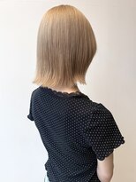 ロックス バイ マグ 松本(rocks BY MAG) ブリーチハイトーンミルクティーベージュボブレイヤーカット
