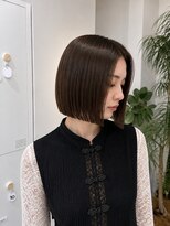フォト 新宿三丁目(foto)&nbsp;髪質改善縮毛矯正地毛風ストレート切りっぱなしボブ