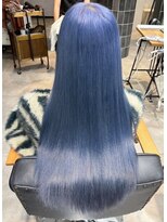 リアン 本厚木(LIAN)&nbsp;透明感寒色カラー　ブリーチダブルカラーサファイアブルー
