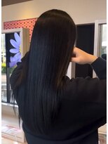 アース 会津若松店(HAIR&MAKE EARTH)&nbsp;艶感ブラックのロングストレート