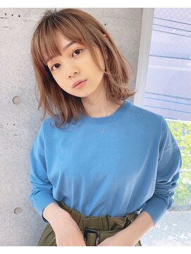 リコバイアフロート(riko by afloat) ミルクティーブラウンミストバング外ハネボブ【riko立野】