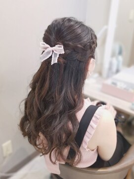 ヘアセットサロン ミント(Hair set salon MINT) 編み込みハーフアップ