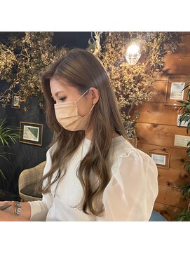 ランタン(LANTERN) ベージュカラー#山科#椥辻#ブリーチ#ナチュラル#ダブルカラー